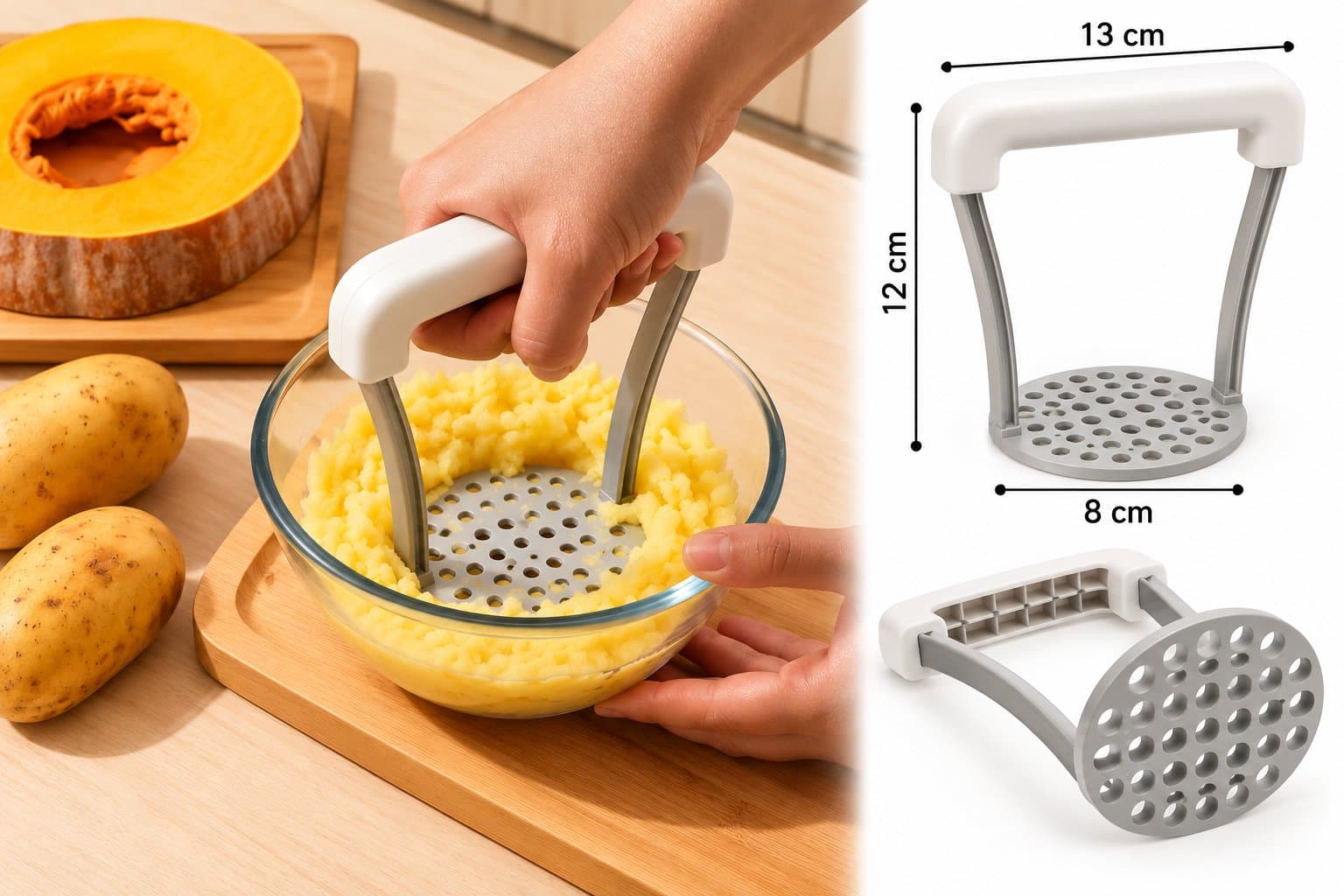Kartoffelstampfer mit ergonomischem Griff
