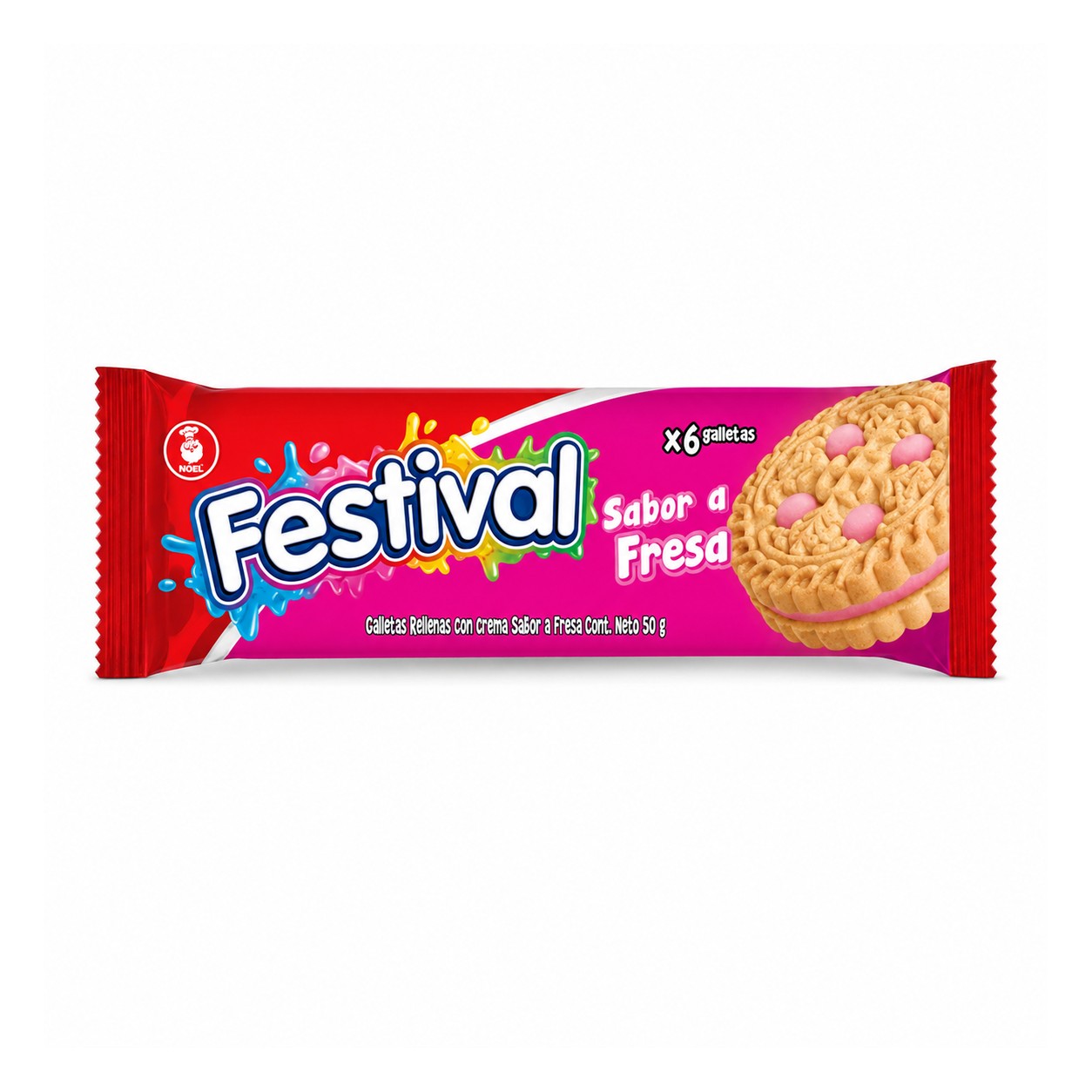 Galletas Festival Fresa 50g