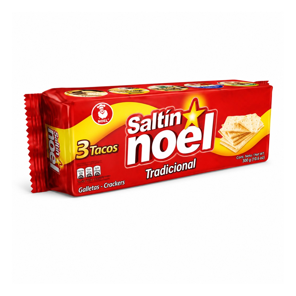Galletas Saltín 3 Tacos 300g