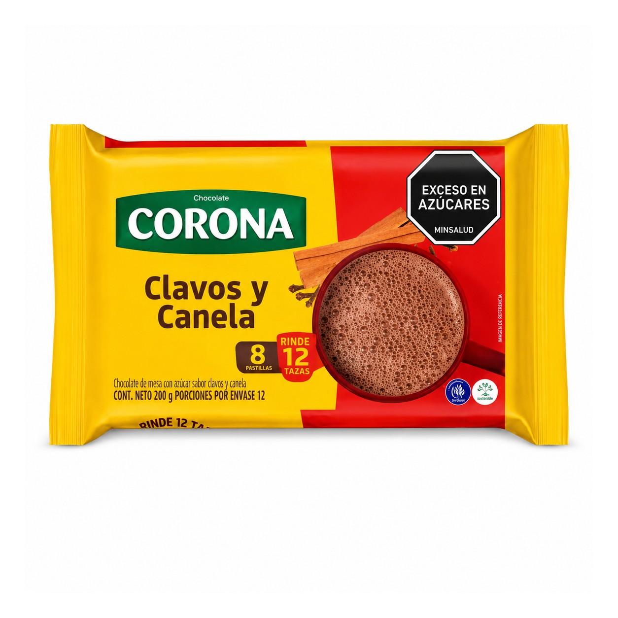 Chocolate Corona Clavos y Canela 200g